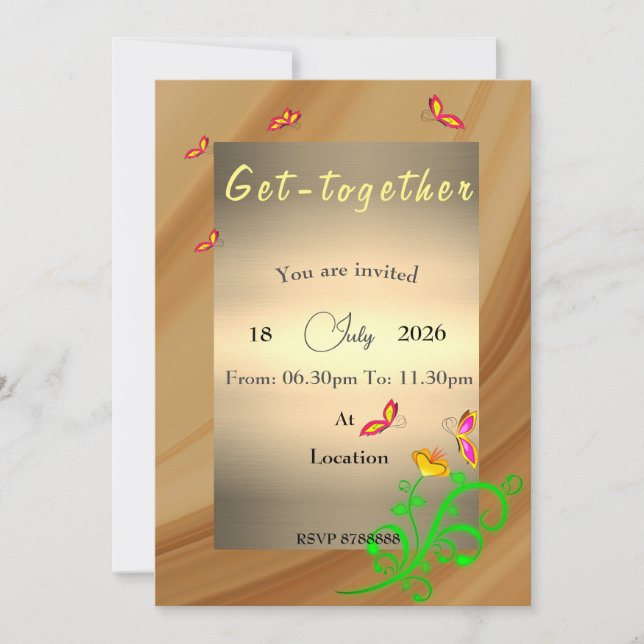 invitación para reunirse (Anverso)