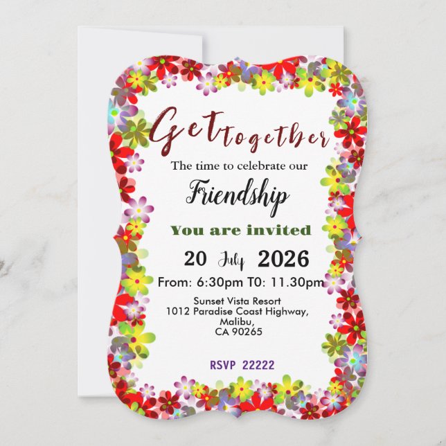 Invitación para reunirse (Anverso)