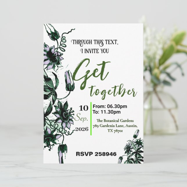 Invitación para reunirse (Anverso de pie)
