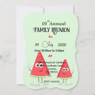 Invitación para reunirse con sandía