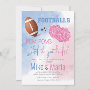 Invitación para revelar el género del fútbol o Pom