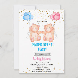 Invitación para revelar el sexo del oso