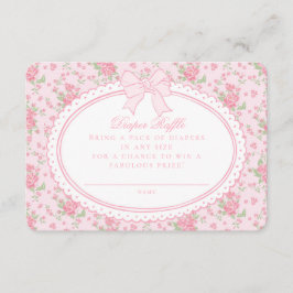 Invitación para rifa de pañales florales vintage r