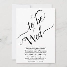 Invitación Para ser Casados Caligrafía Elegante Sencilla Boda