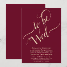 Para ser Wed Elegant Calligraphy Burgundy Boda
