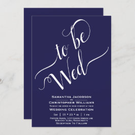 Invitación Para ser Wed Elegant Calligraphy Simple Boda de la