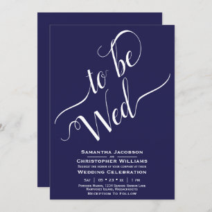 Invitación Para ser Wed Elegant Calligraphy Simple Boda de la