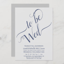 Invitación Para ser Wed Elegant Calligraphy Simple Gris Boda