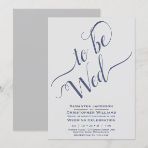 Invitación Para ser Wed Elegant Calligraphy Simple Gris Boda