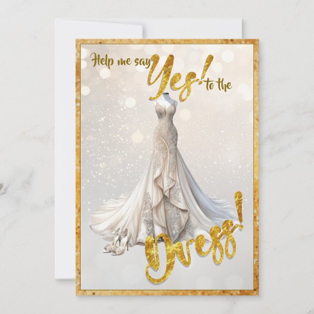 Invitación para Sí al Vestido (Anverso)