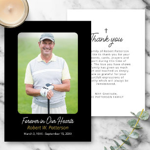 Invitación Para siempre en nuestros corazones Foto Funeral Gr