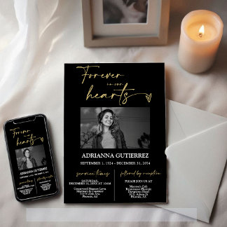Invitación Para siempre en nuestros corazones Memorial del Fu