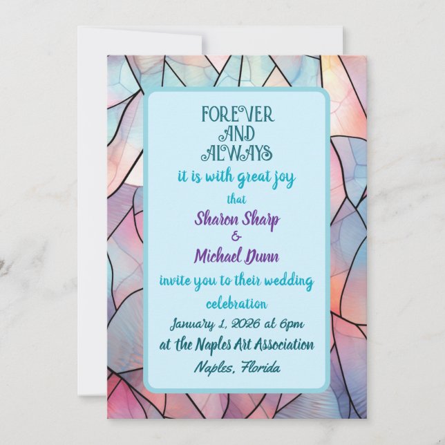 Invitación para siempre es con gran alegría (Anverso)