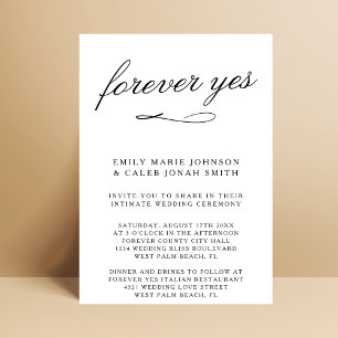 Invitación Para Siempre Sí Romántico Íntimo Boda en el Palaci