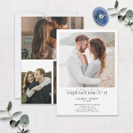 Invitación Para siempre tiene una buena cita de anillo para c