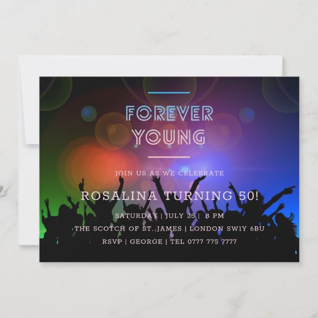 Invitación Para siempre un club de baile joven| Cumpleaños (Anverso)