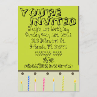invitación para tarjeta de cumpleaños de bebé o ch