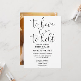 Invitación Para Tener Y Para Guardar Foto Boda Blanco Y Negro