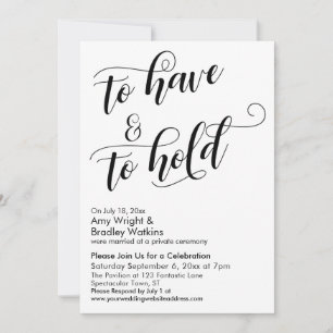 Invitación Para tener y para sostener Celebración posterior a