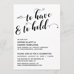 Invitación Para tener y para sostener guion, solo recepción d