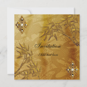 Invitación para todas las ocasiones Asian Gold
