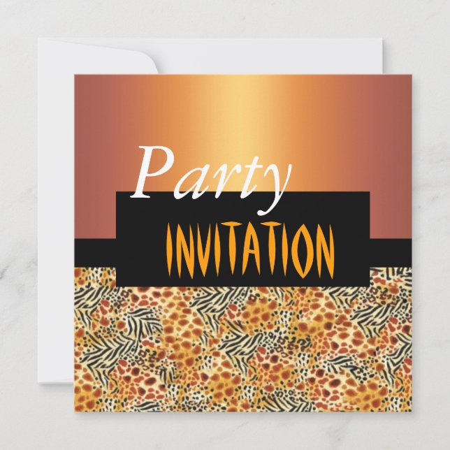 Invitación para todas las ocasiones con estampado  (Anverso)