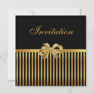 Invitación para todas las ocasiones con lazo dorad