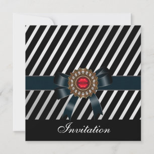 Invitación para todas las ocasiones negro blanco r