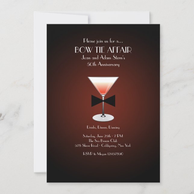 Invitación para un asunto de corbata de lazo (Anverso)