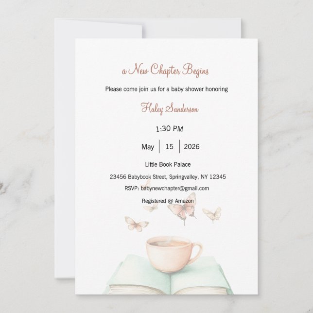 Invitación para un nuevo capítulo que comienza (Anverso)