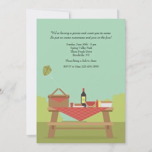 Invitación para un picnic en el parque