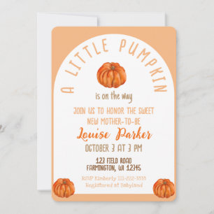 Invitación para una fiesta de bebé con temática de
