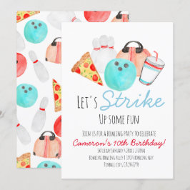 Invitación para una fiesta de cumpleaños de bolos