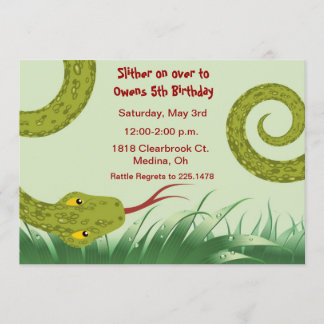 invitación para una fiesta de cumpleaños de reptil