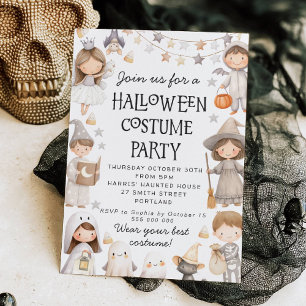 Invitación para una fiesta de disfraces lindos de