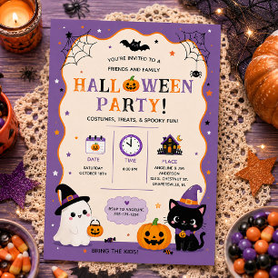 Invitación para una fiesta de Halloween con amigos