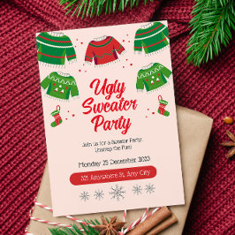 Invitación para una fiesta de suéteres feos
