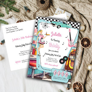 Invitación para una fiesta temática de restaurante