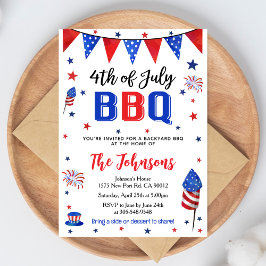 Invitación para una parrillada del 4 de julio en e