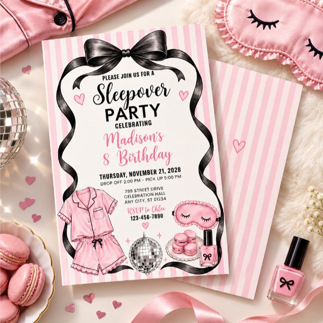 Invitación para una pijamada de cumpleaños (Subido por el creador)