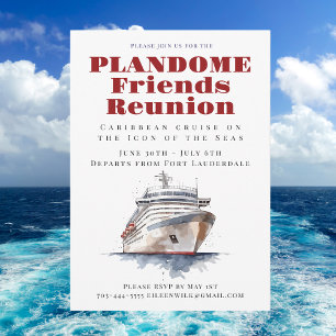 Invitación para vacaciones de crucero de la Reunió