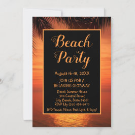 Invitación para vacaciones de Fiesta de playa Geta