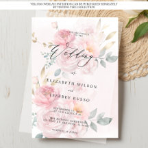 Para Vellum Overlay Spring Rubor Floral Boda
