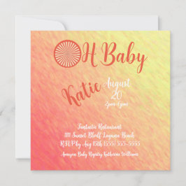 Invitación Paracaídas de la salida del sol-Baby Shower-Neutra