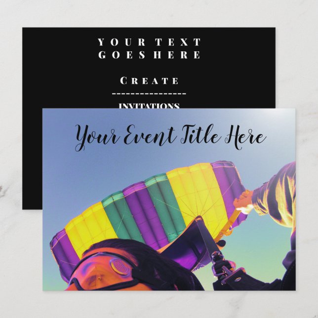 Invitación paracaidista perfecto (Anverso / Reverso)