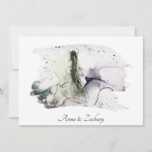 Invitación *~* Paraguas Japón Mujer RSVP QR AR27 Boda