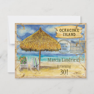 Invitación Paraíso de destino de la fiesta de cumpleaños de p
