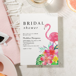 Invitación Paraíso tropical floral Flamingo Ducha de novias