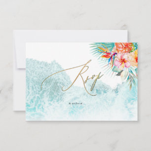 Invitación Paraíso tropical PixDezines Boda RSVP