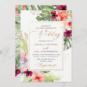 Invitación Paraíso tropical PixDezines H2 Bubbly
